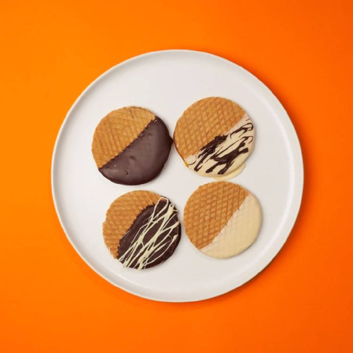 12 Milk Chocolate Dipped Stroopwafels Cookies