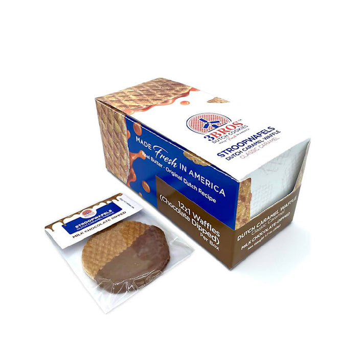 12 Milk Chocolate Dipped Stroopwafels Cookies