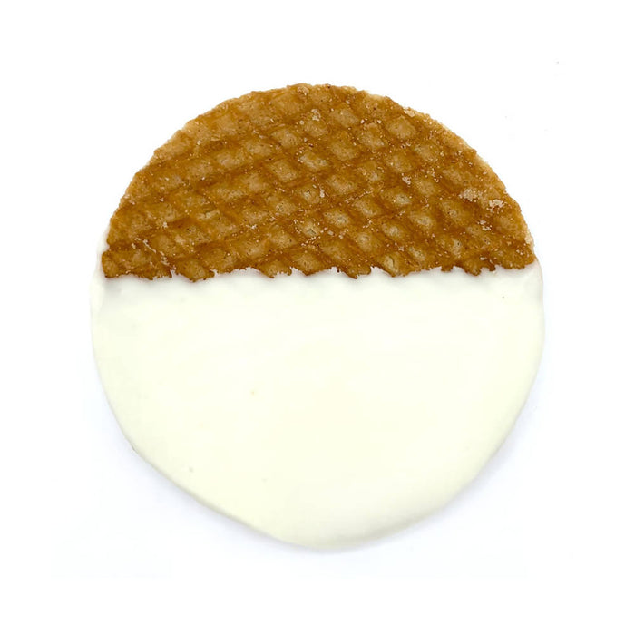 12 White Chocolate Dipped Stroopwafels Cookie