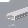 17mm x 7mm Aluminium LED Profile with PC Cover - 2m Kit (1mm Thickness)