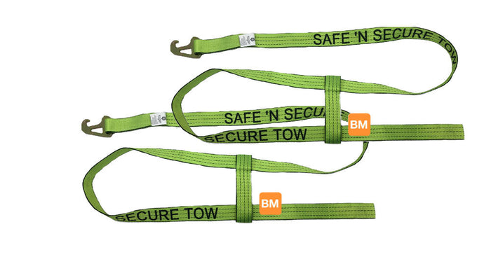 2-Pack Jerr-Dan Strap Hi-VIZ Green Tecnic Webbing OEM Element