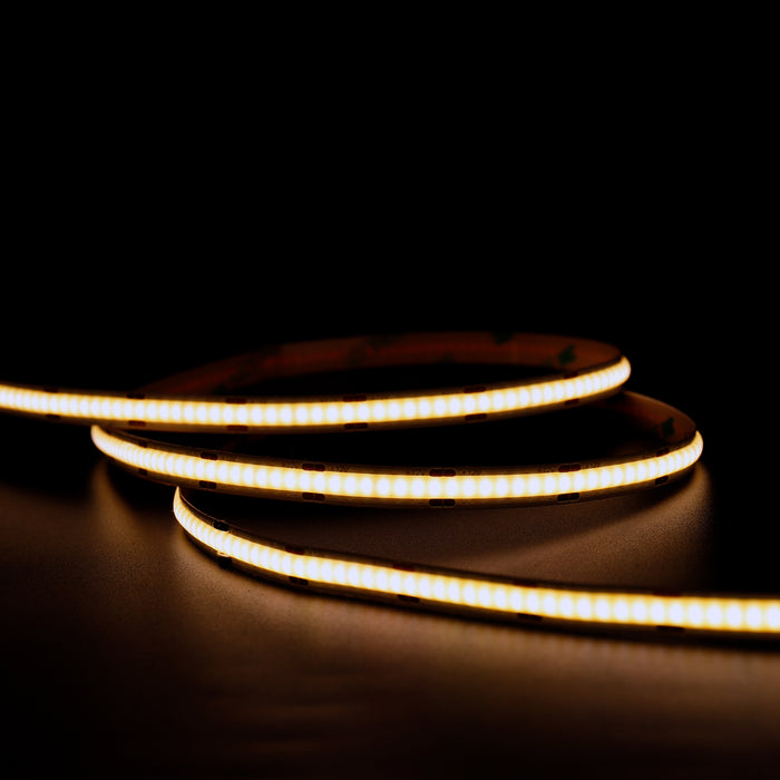 24V COB LED Strip Lights with 480 LEDs/M, 12W/M, 1200lm/M, CRI 90-92, 3000K