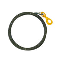 3/8" Steel Core Winch Cable with Self Locking Swivel Hook.  Made with IWRC Steel and a 6 x 19 braided construction.