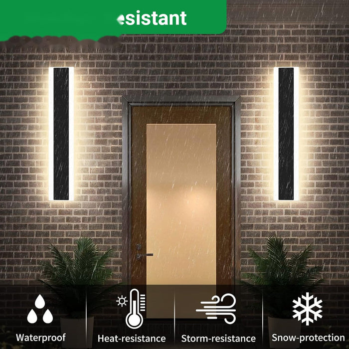 60 x 8 cms size Outdoor Acrylic Wall Lights, 32W Waterproof IP65 CCT Changing & Dimming through remote