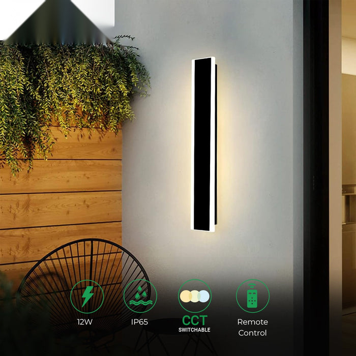 60 x 8 cms size Outdoor Acrylic Wall Lights, 32W Waterproof IP65 CCT Changing & Dimming through remote
