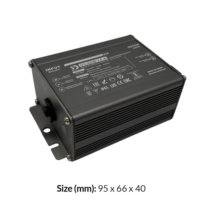 60W 24V 2.5A Waterproof IP65 LED Driver