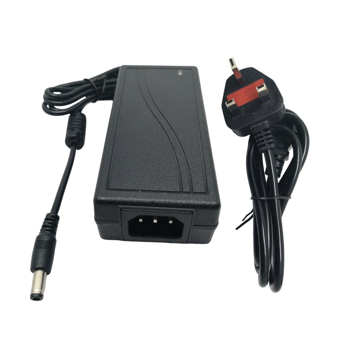 60W Plastic Power Supply Adapter, 12V 5A, UK Plug
