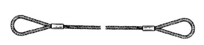 Made to order in the USA Standard Eye & Eye Wire Rope Slings