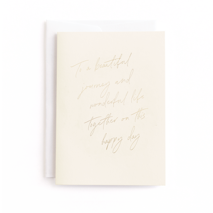 A Beautiful Journey, Wedding Greeting Card, Foil-Pressed