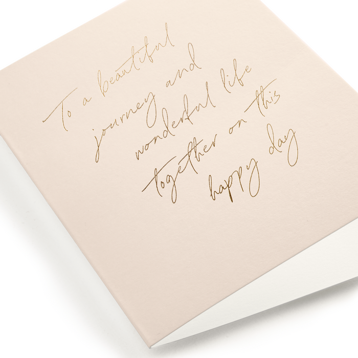 A Beautiful Journey, Wedding Greeting Card, Foil-Pressed