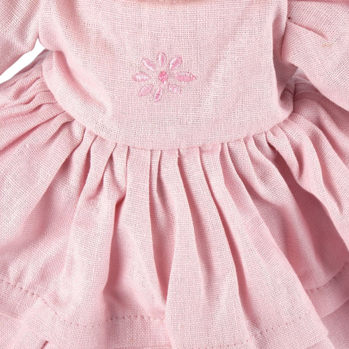 Amelia Lt. Brown Hair Doll in Pink Linen Dress