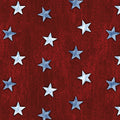 American Rustic Stars on Denim Red Fabri