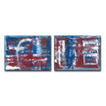 Americana Blues No. 1/2' 2 Piece Wrapped Canvas Wall Art Set