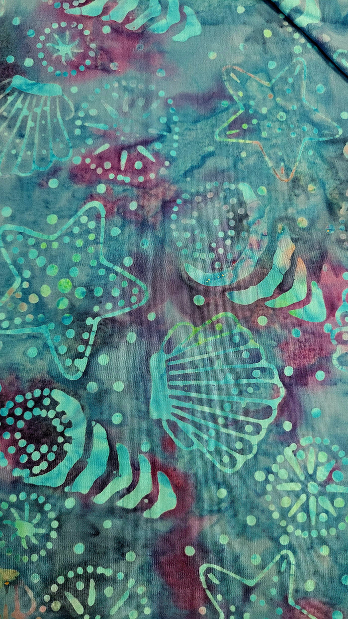 Batik - Lt. Blue w sheels # 123
