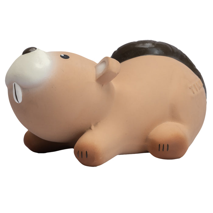 Beever Natural Rubber Teether, Rattle & Bath Toy