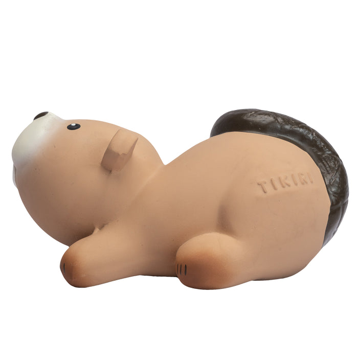 Beever Natural Rubber Teether, Rattle & Bath Toy