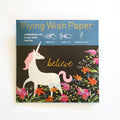 "Believe" Unicorn Flying Wish Paper (Mini with 15 Wishes + Accessories)