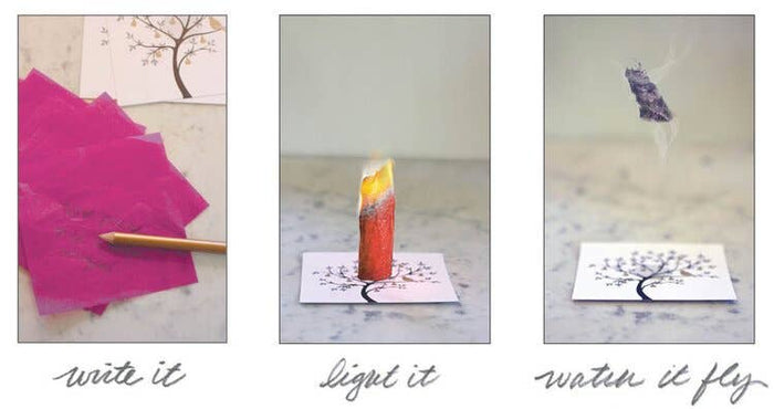 "Believe" Unicorn Flying Wish Paper (Mini with 15 Wishes + Accessories)