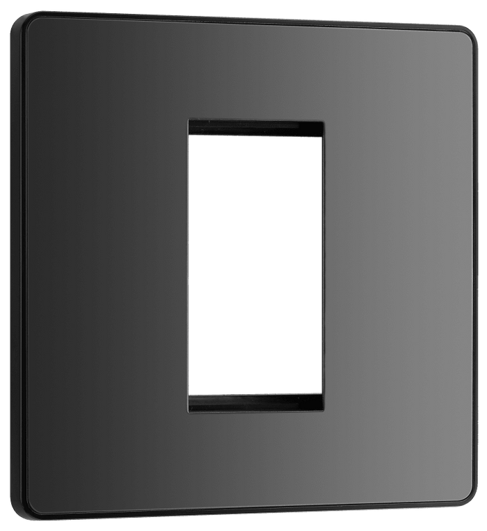 BG Evolve Black Chrome 1 module - square - PCDBCEMS1B-01