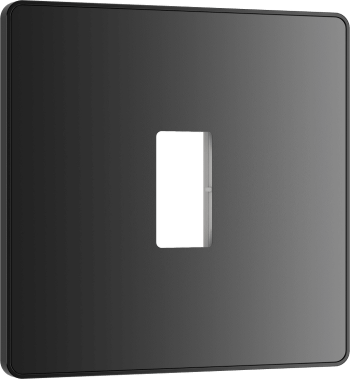 BG Evolve Black Chrome 1 module front plate - MPCDBC1B-01