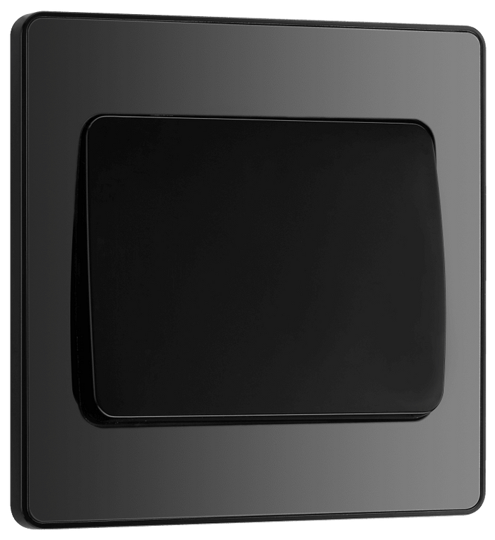 BG Evolve Black Chrome 1G 2-Way Switch, wide rocker - PCDBC12WB-01