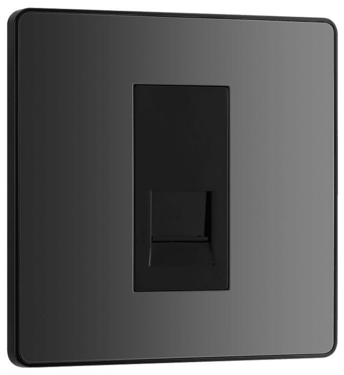 BG Evolve Black Chrome 1G telephone socket, master - PCDBCBTM1B-01