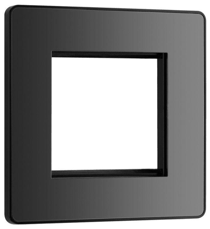 BG Evolve Black Chrome 2 module - square - PCDBCEMS2B-01