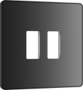 BG Evolve Black Chrome 2 module front plate - MPCDBC2B-01