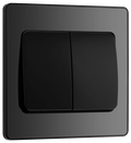 BG Evolve Black Chrome 2G 2-Way Switch, wide rocker - PCDBC42WB-01