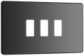 BG Evolve Black Chrome 3 module, rectangular - RPCDBC3B-01