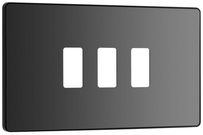 BG Evolve Black Chrome 3 module, rectangular - RPCDBC3B-01