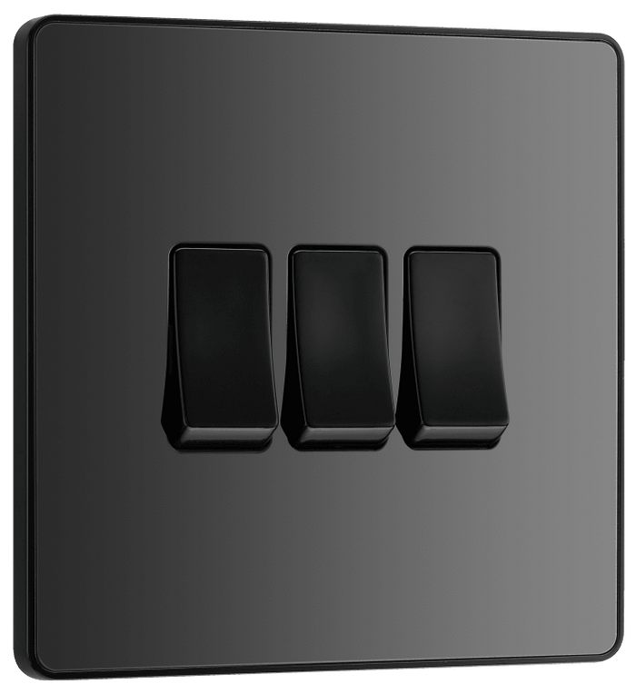 BG Evolve Black Chrome 3G 2-Way Switch - PCDBC43B-01