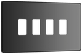 BG Evolve Black Chrome 4 module, rectangular - RPCDBC4B-01