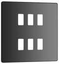 BG Evolve Black Chrome 6 module, square - RPCDBC6B-01