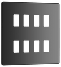 BG Evolve Black Chrome 8 module, square - RPCDBC8B-01
