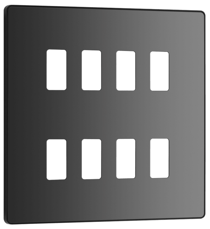 BG Evolve Black Chrome 8 module, square - RPCDBC8B-01