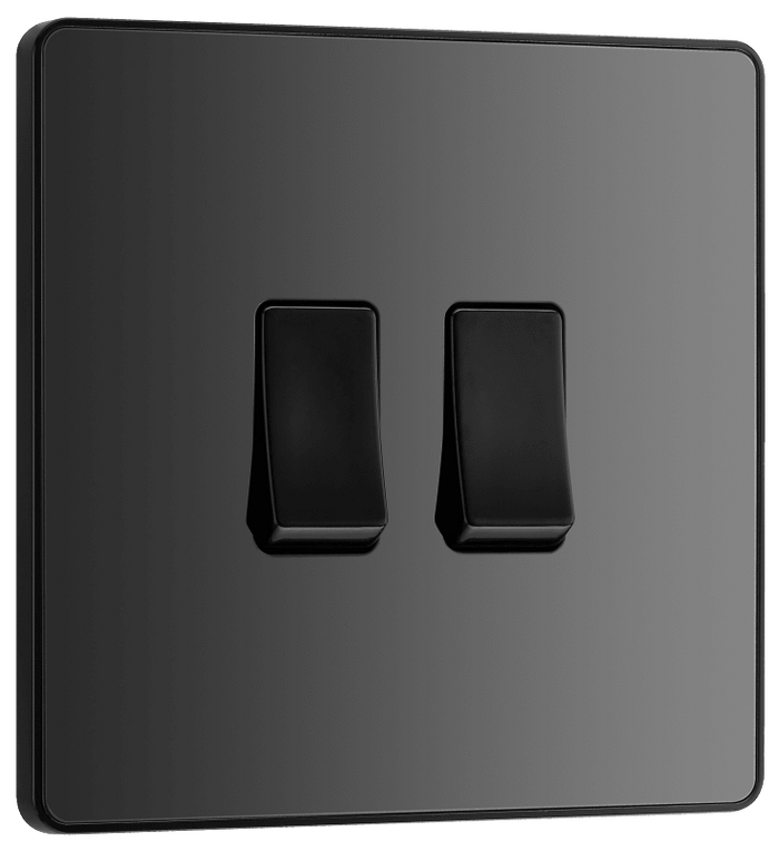 BG Evolve Black Chrome Double, 2 way switch - PCDBC42B-01