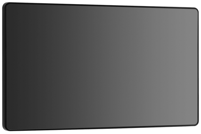 BG Evolve Black Chrome Double, blank plate - PCDBC95B-01