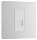 BG Evolve Brushed Steel 1G telephone socket, secondary - PCDBSBTS1W-01
