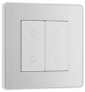 BG Evolve Brushed Steel 2G 2-Way Touch, secondary - PCDBSTDS2W-01