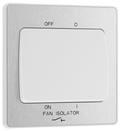 BG Evolve Brushed Steel 3-Pole Fused Fan Isolator - PCDBS15W-01