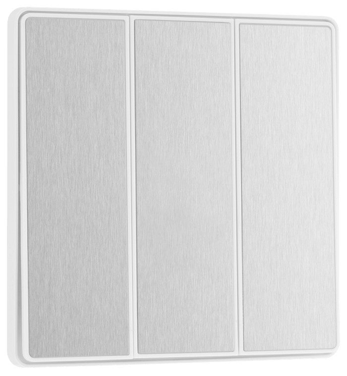 BG Evolve Brushed Steel 3G 2-Way Switch, Edge Rocker - PCDBS43EW-01