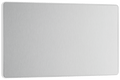 BG Evolve Brushed Steel Double, blank plate - PCDBS95W-01