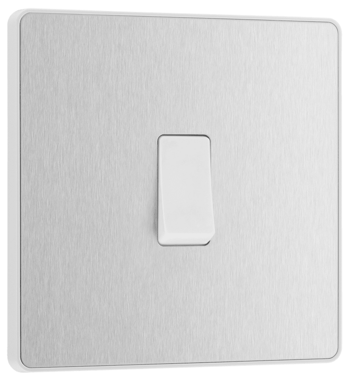 BG Evolve Brushed Steel Intermediate switch - PCDBS13W-01