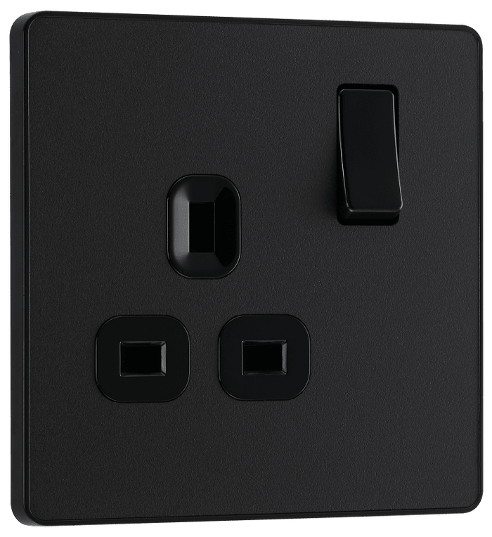 BG Evolve Matt Black 1G SP Switch - PCDMB21B-01