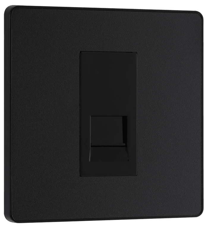 BG Evolve Matt Black 1G telephone socket, secondary - PCDMBBTS1B-01