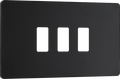 BG Evolve Matt Black 3 module, rectangular - RPCDMB3B-01