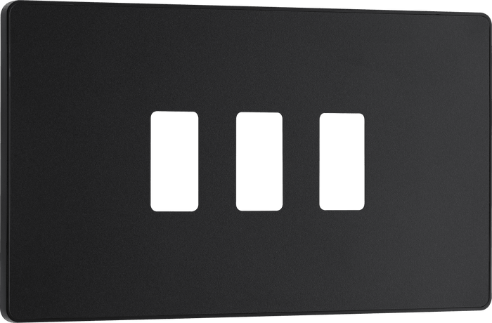 BG Evolve Matt Black 3 module, rectangular - RPCDMB3B-01
