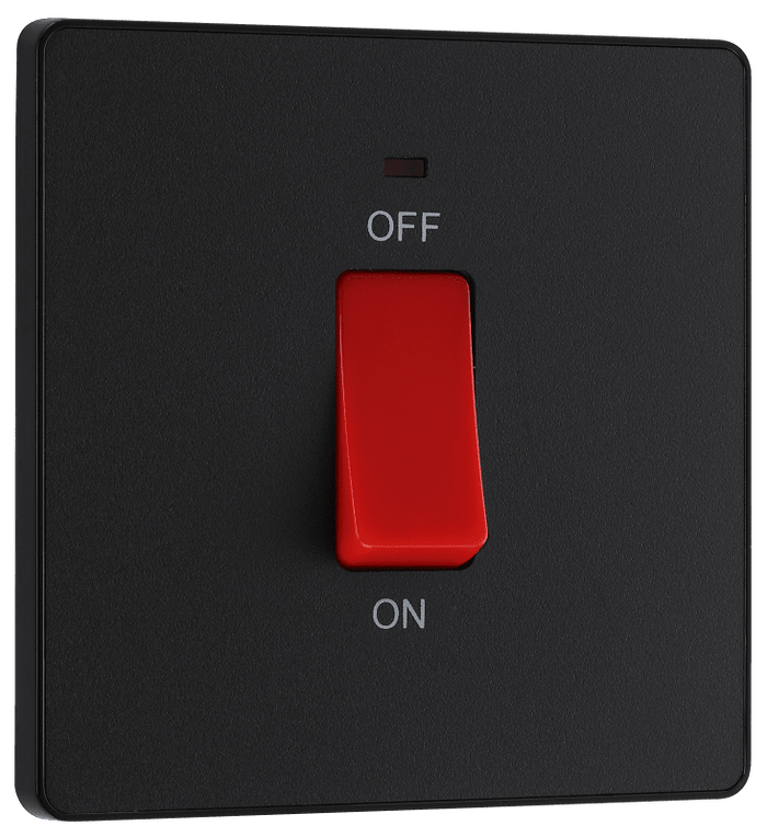 BG Evolve Matt Black 45A DP Single Plate w/ Indicator - PCDMB74B-01