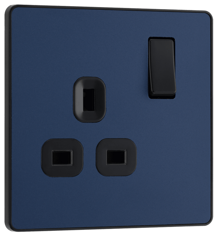 BG Evolve Matt Blue 1G SP Switch - PCDDB21B-01